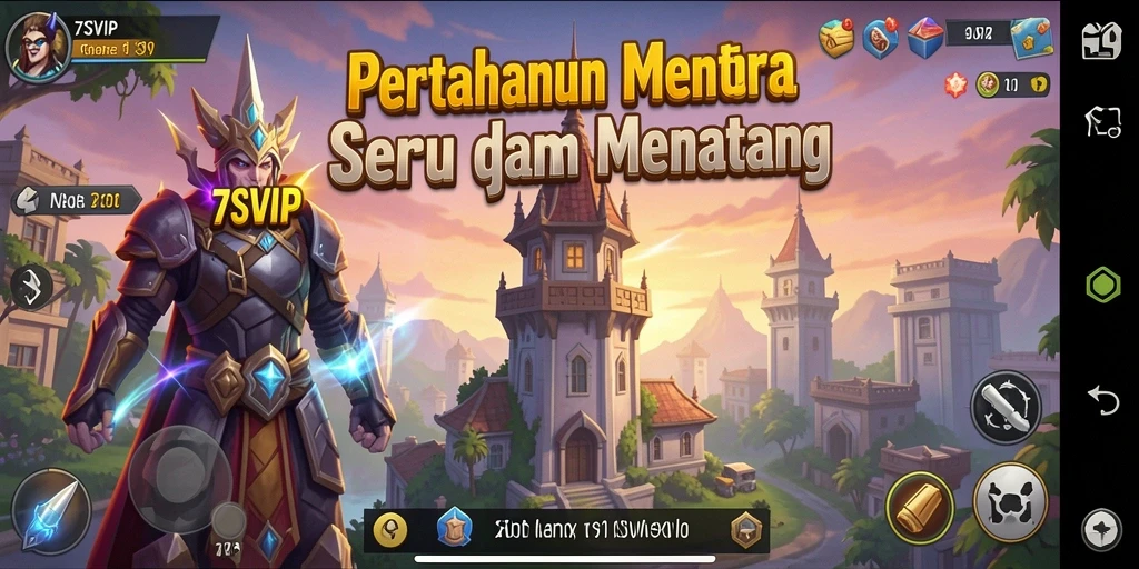 Tampilan gameplay 7SVIP yang menegangkan dalam pertahanan menara.