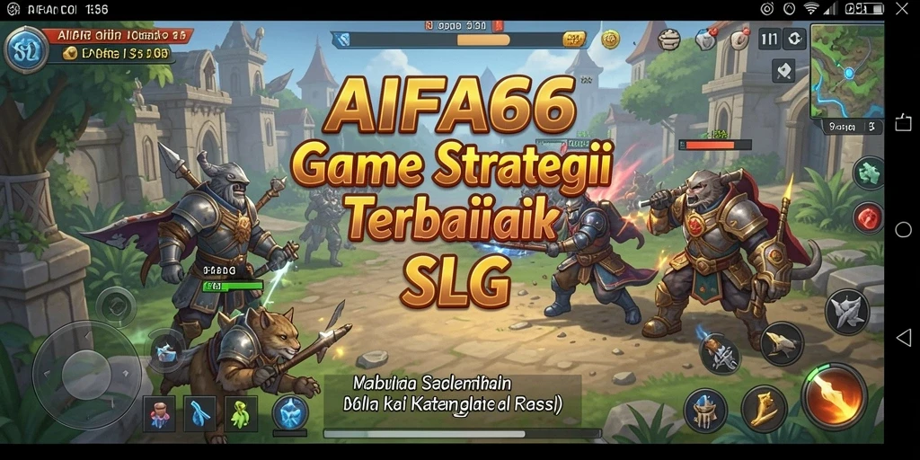 Tampilan utama AIFA66 menampilkan aksi pertempuran strategis yang mendalam.