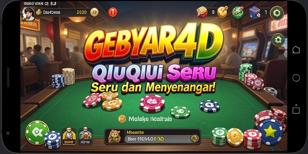 Screenshot gameplay GEBYAR4D yang menunjukkan aksi seru permainan QiuQiu.