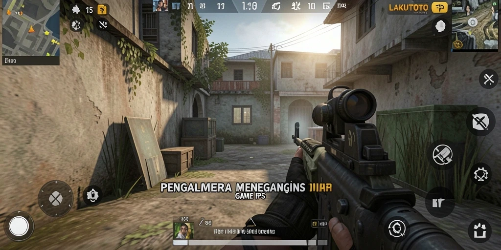 Screenshot utama yang menunjukkan aksi intens gameplay FPS.