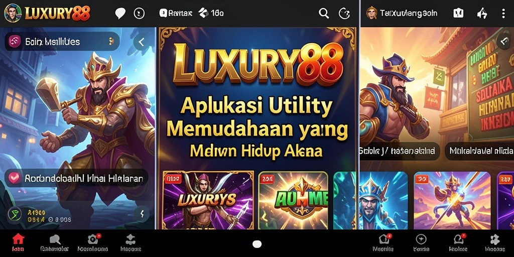 Screenshot utama LUXURY88 menampilkan antarmuka aplikasi Utility yang intuitif.