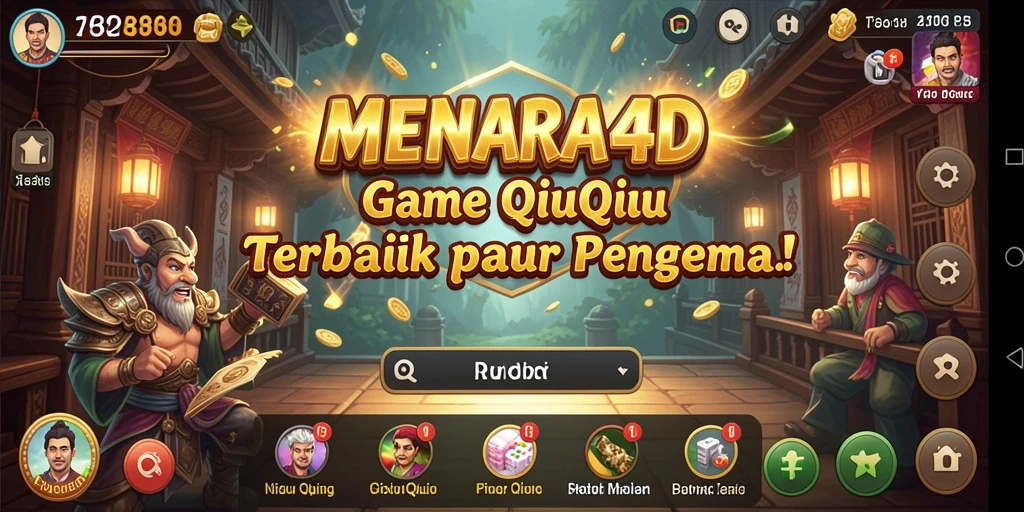 Tangkapan layar memperlihatkan aksi seru dalam permainan QiuQiu.