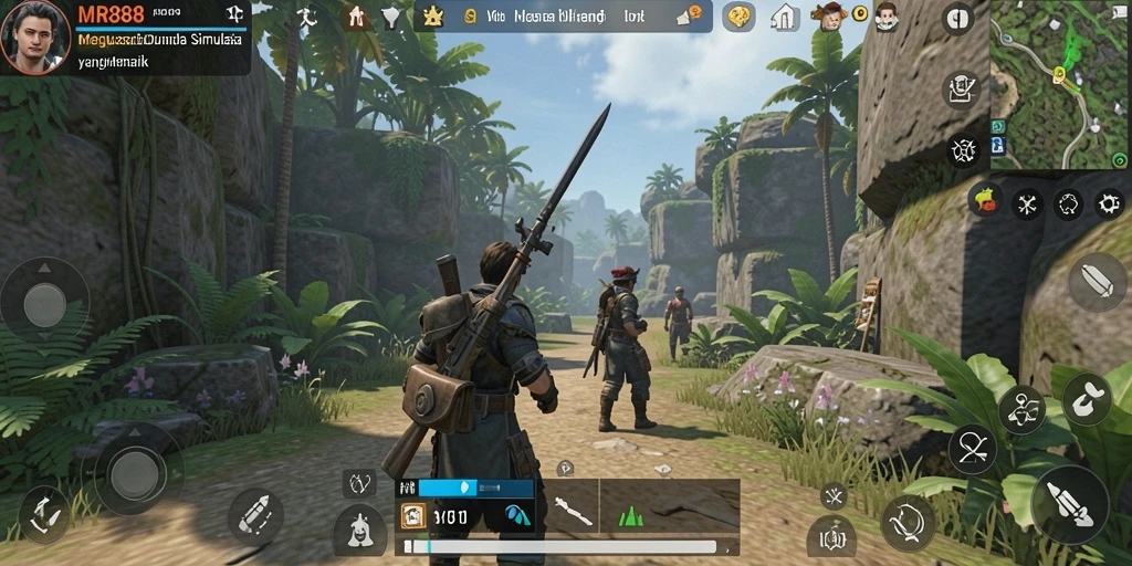 Gameplay MR888 dengan grafis menarik dan interaksi sosial yang seru.