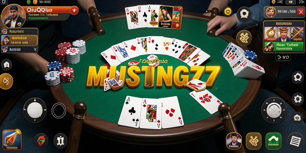 Tampilan gameplay QiuQiu yang seru dan menarik di MUSTANG77.