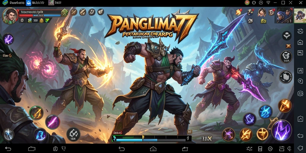 Tangkapan layar menampilkan aksi seru dalam <strong>PANGLIMA77</strong> saat bertarung dengan monster epik.