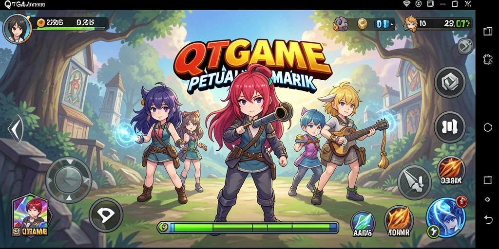 Screenshot QTGAME yang menunjukkan aksi seru gameplay Anime.