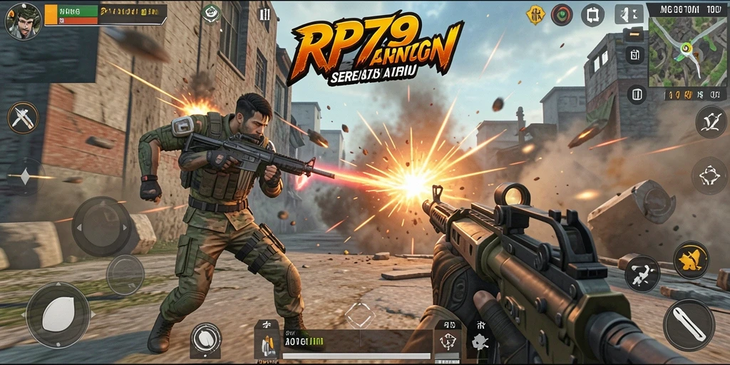 Tampilan gameplay RP79 dengan pertempuran seru dan grafis yang memukau.
